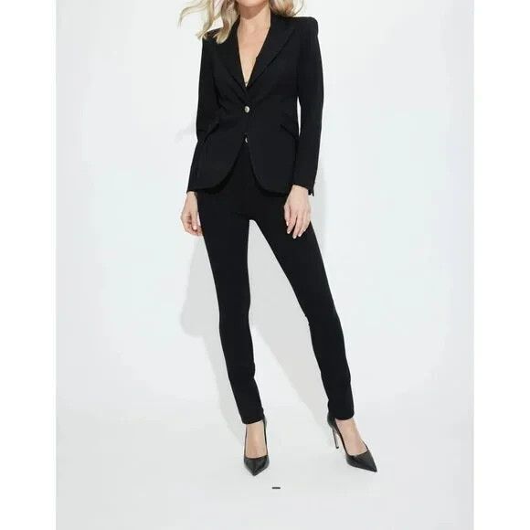 Generation Love Royce Ponte Black Blazer Size L Gold Buttons NWT $415